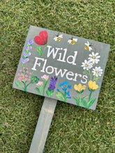 Load image into Gallery viewer, Wild Flowers Sign & Stake