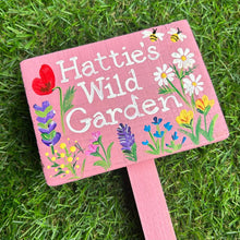 Load image into Gallery viewer, Pink Wildflower &amp; Stake Sign
