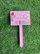 Load image into Gallery viewer, Pink Wildflower &amp; Stake Sign
