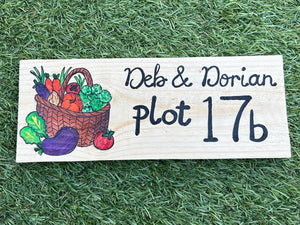 Vegetable Basket Sign