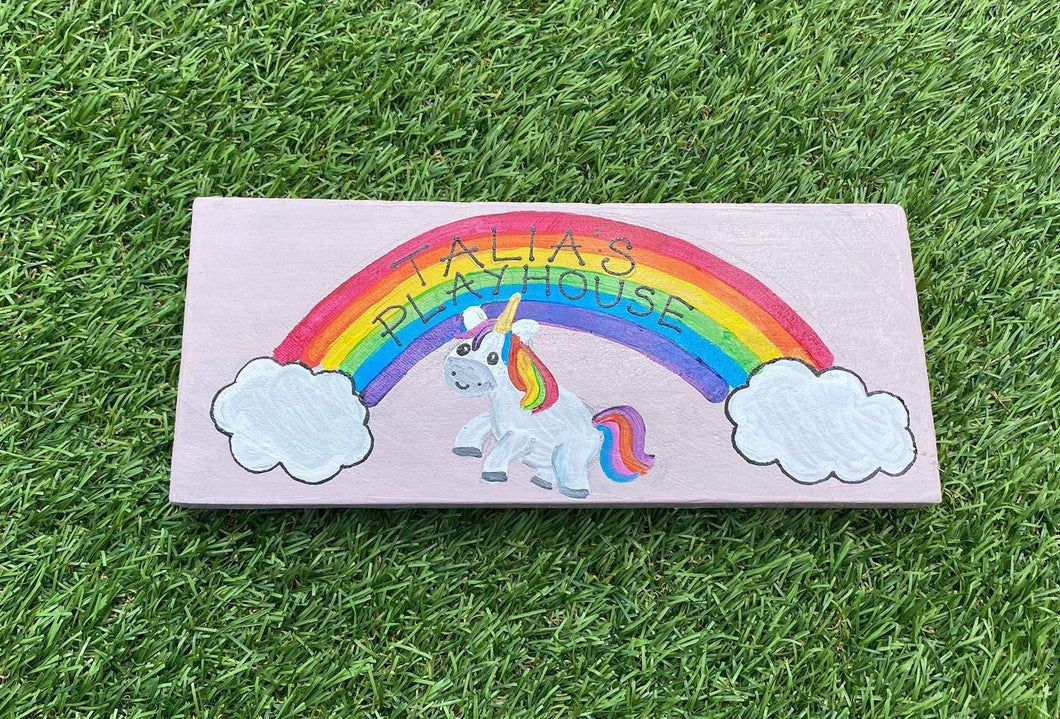 Rainbow & Unicorn Sign