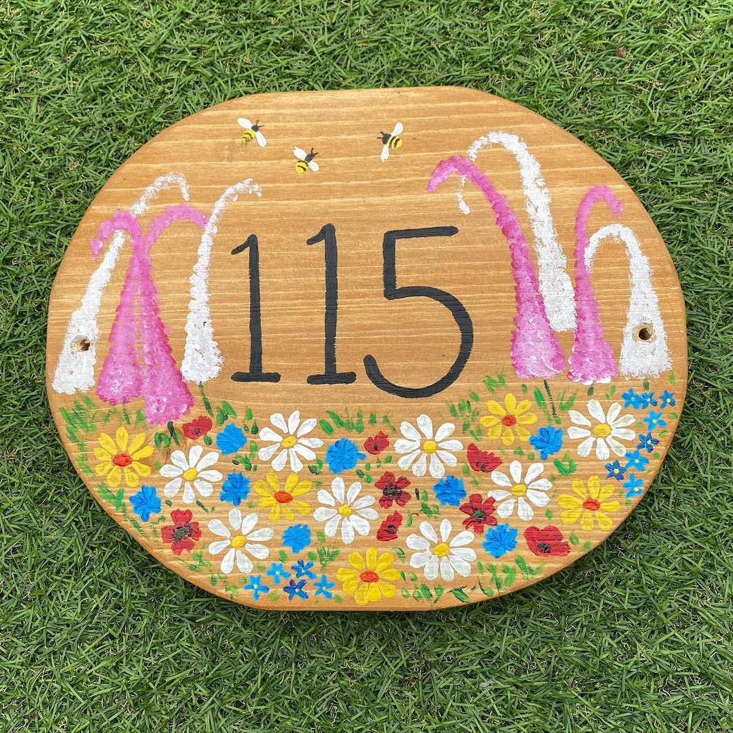 Oval Wild Flowers Sign