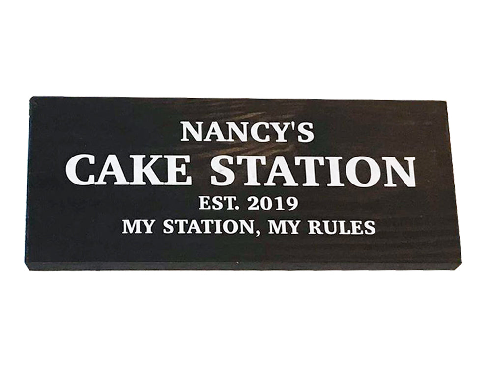 Cake Station Sign