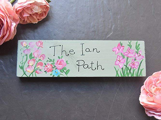 Sweet Pea, Roses & Gladiolas Garden Sign