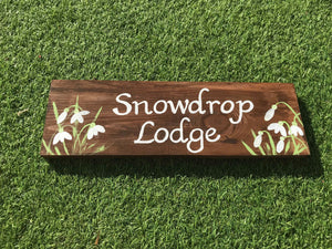Snowdrops House Name Sign