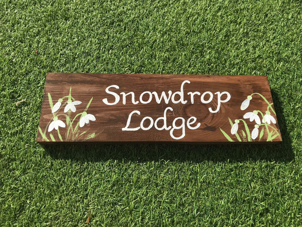 Snowdrops House Name Sign