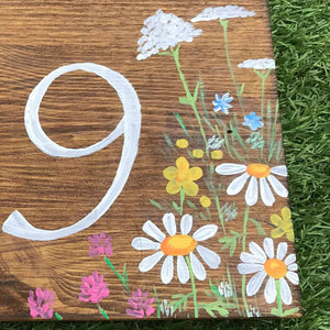 Wild Flowers House Name Sign