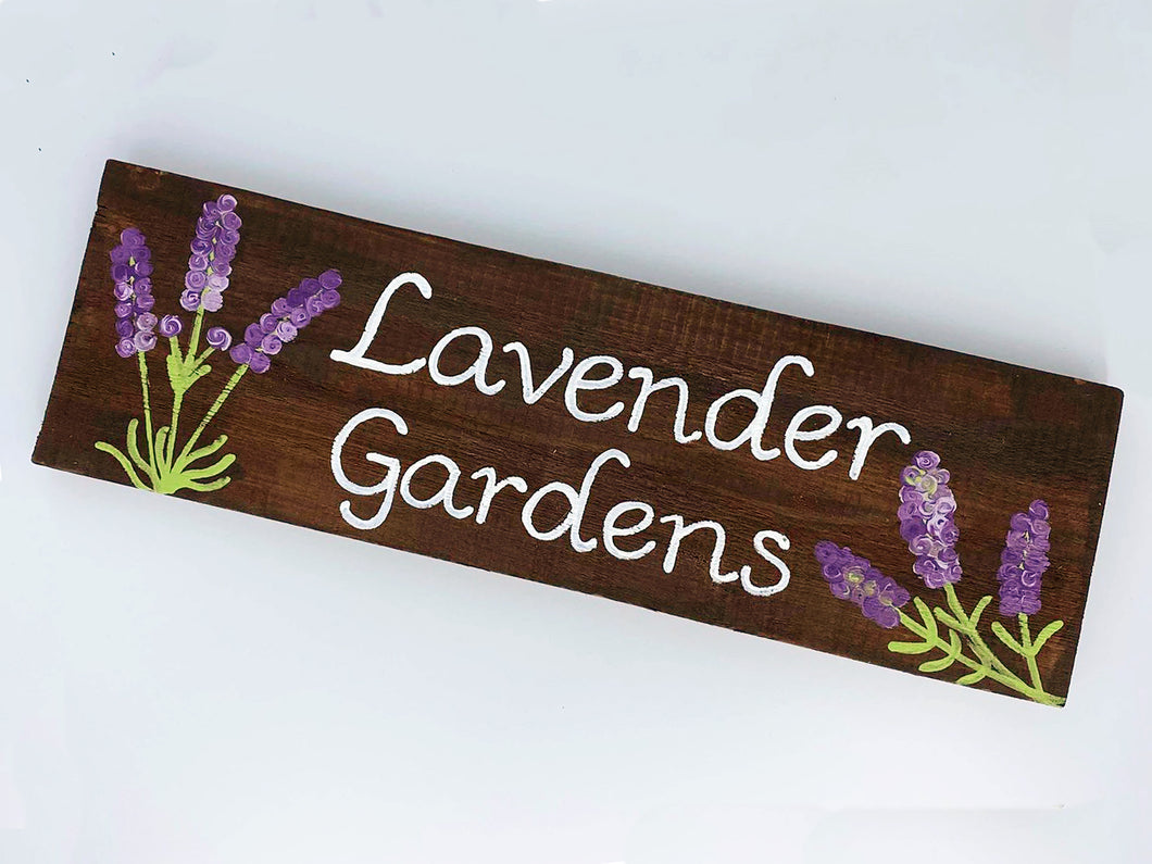 Lavender House Name Sign