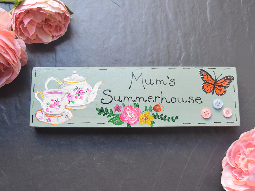 Teapot & Butterfly Sign